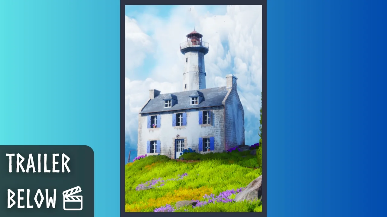 House On A Hill (House, Houses, Fantasy House, Stylized House)