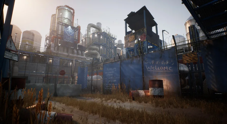 Post-Apocalyptic Industrial Scene