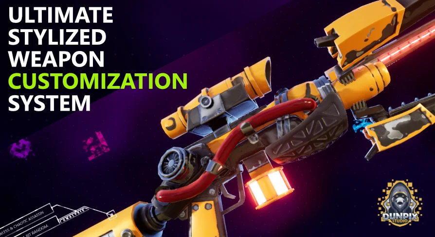 Dunpix Ultimate Weapon Customization System + Stylized Futuristic Set