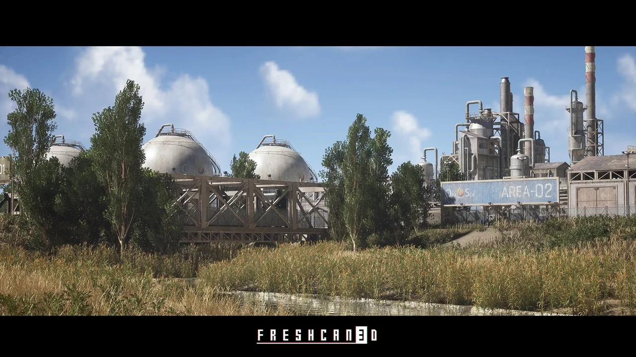 Chemical Plant & Refinery Environment ( Refinery, Factory, Factory Building )
