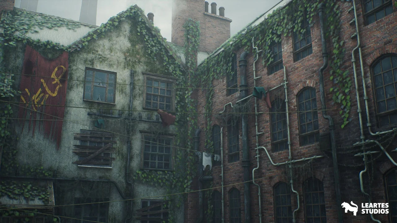 Victorian Decayed Alley Environment ( Victorian War Warzone Victorian Alley )