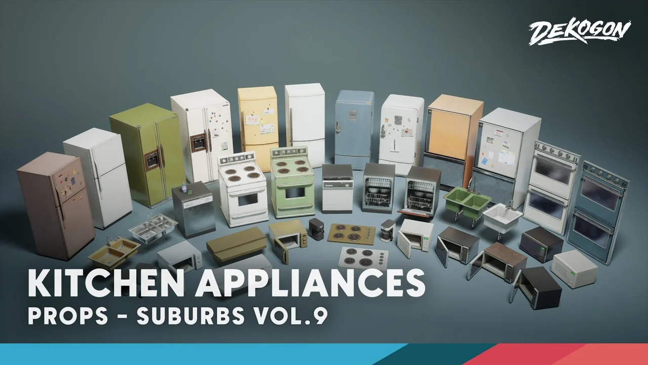 Suburbs VOL.9 - Kitchen Appliances (Nanite and Low Poly)