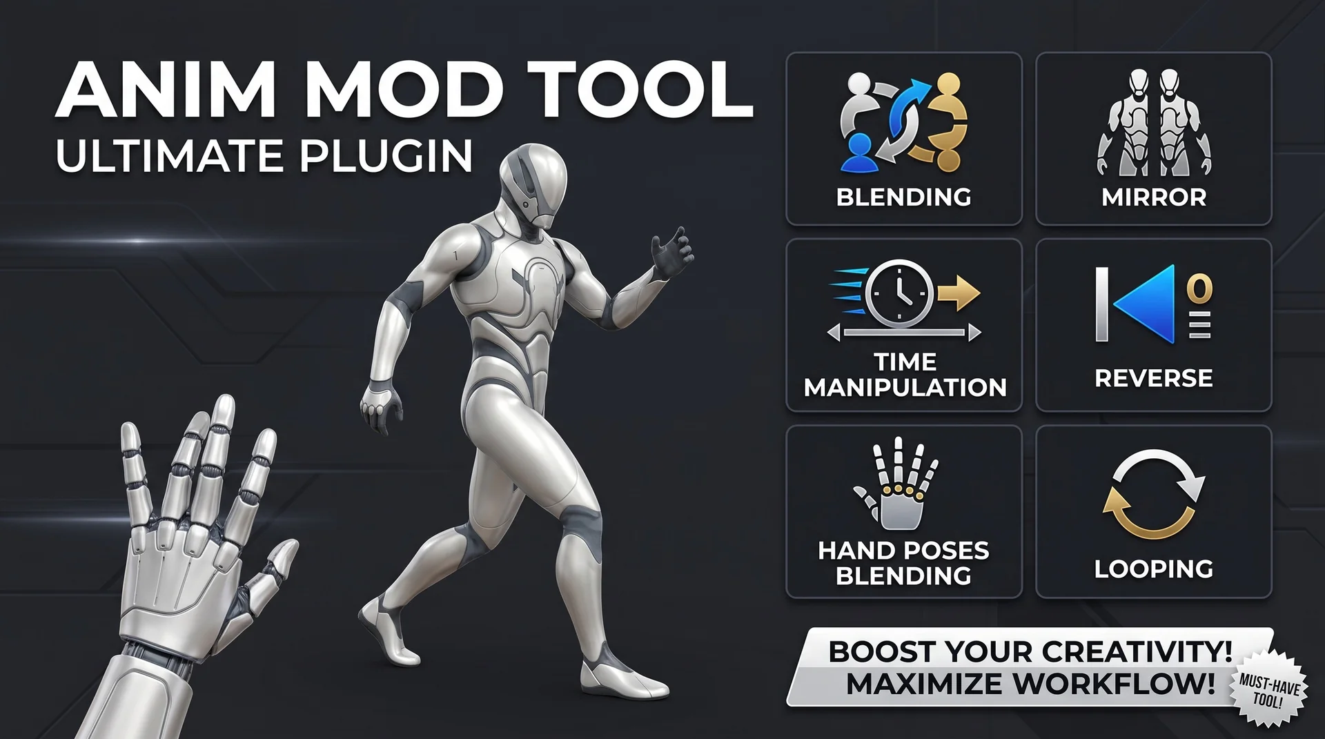 ANIM MOD TOOL [Animation Modifier: blend, mirror, reverse Animations and Mocap]