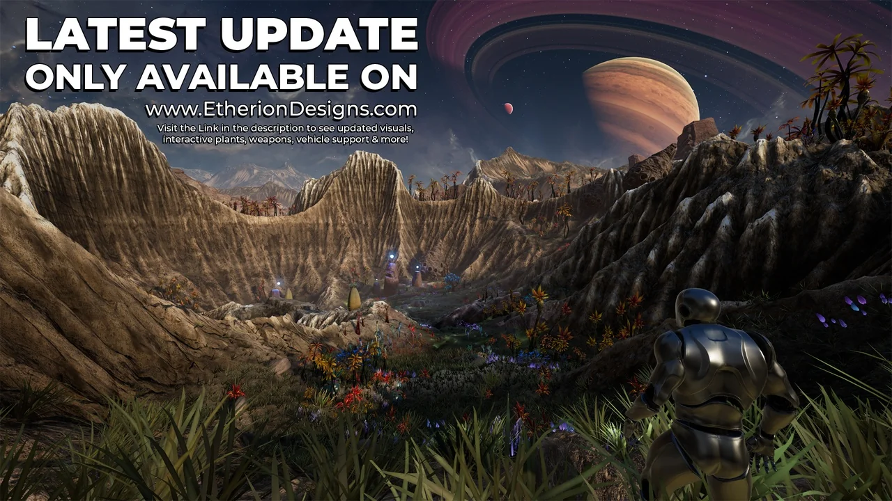 Alien Planet Fantasy Environment - Grassland Plants