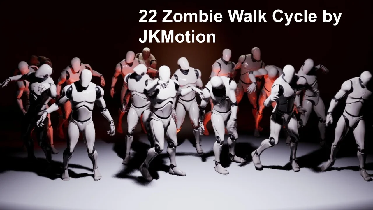 22 Zombie Walk Motion Pack by JKMotion