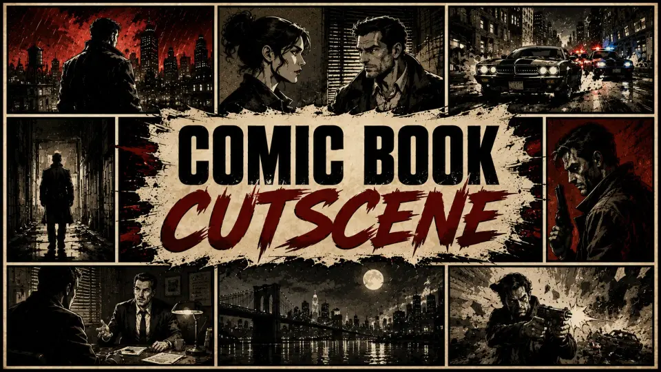 Comic Book Cutscene