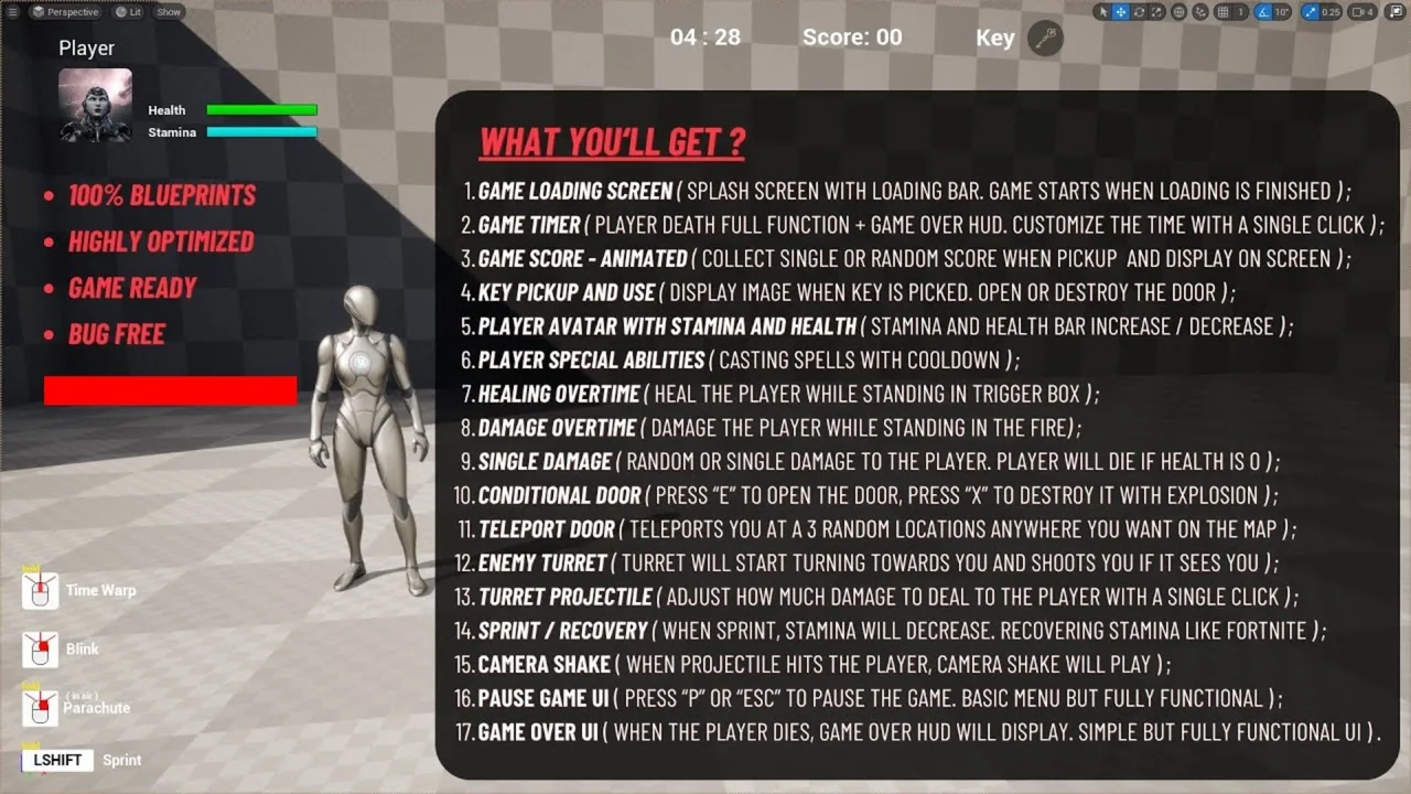 Gameplay Ability System ( GAS ), Fully Optimized, Game-Ready