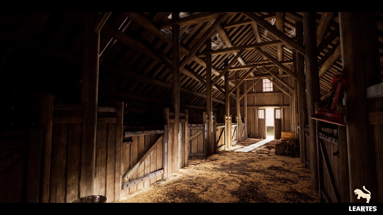 Stable Environment ( Stable Medieval Medieval Horse Horse 3D Art Wood Wood )