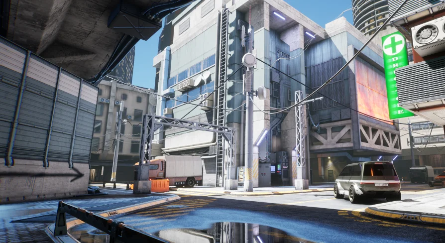 Cyberpunk street assets