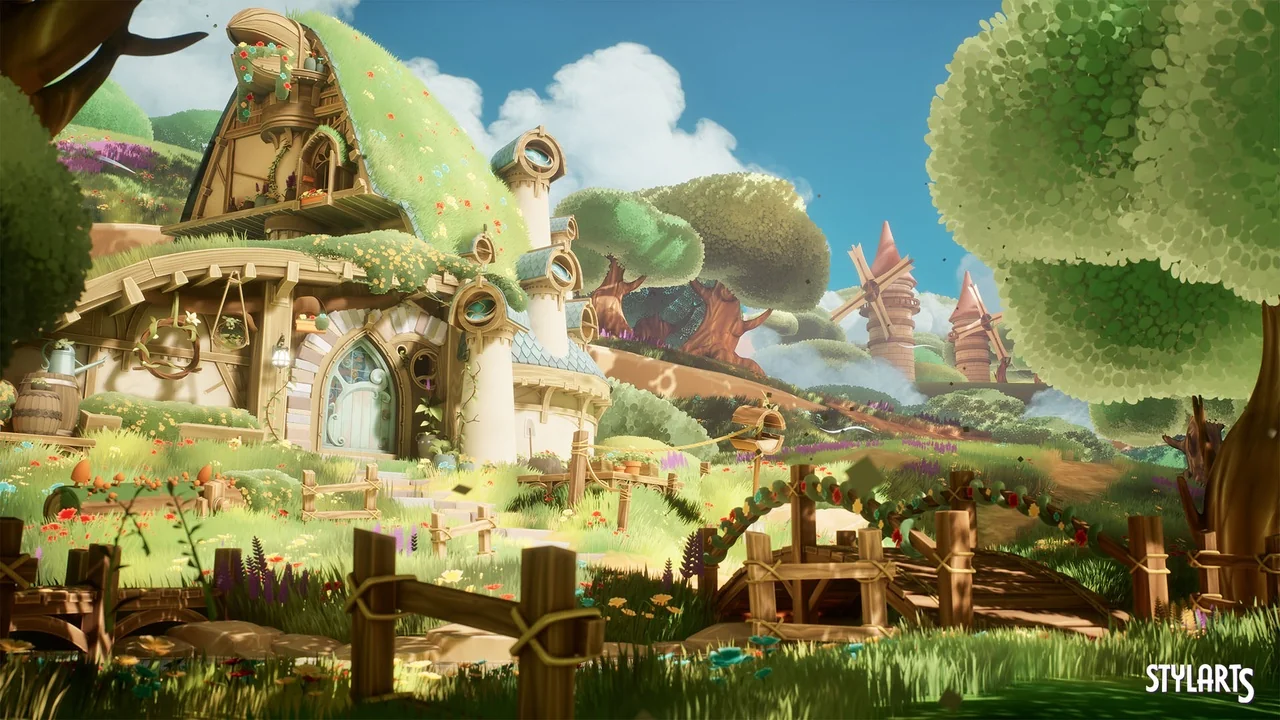 House Along the River ( House River Village Stylized Stylised Environment 3d )