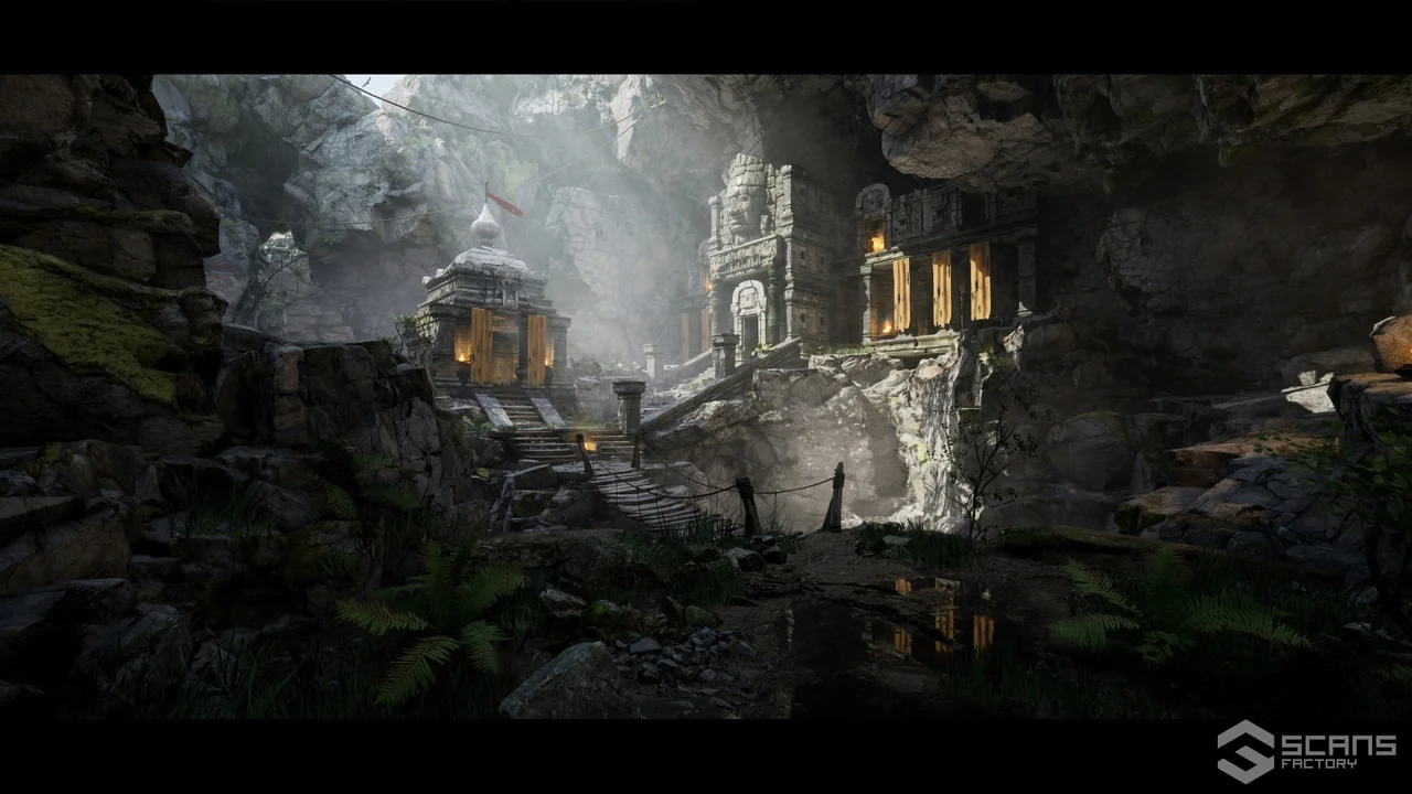 Ancient Temple Ruins - Mountains Environment