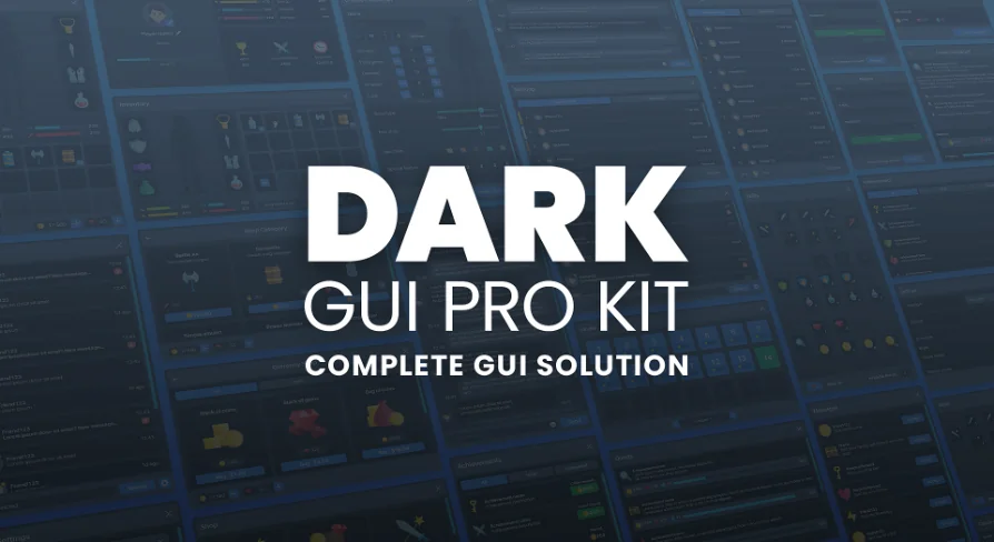 Dark GUI / UI / Main Menu Pro KIT - complete solution + psd sources
