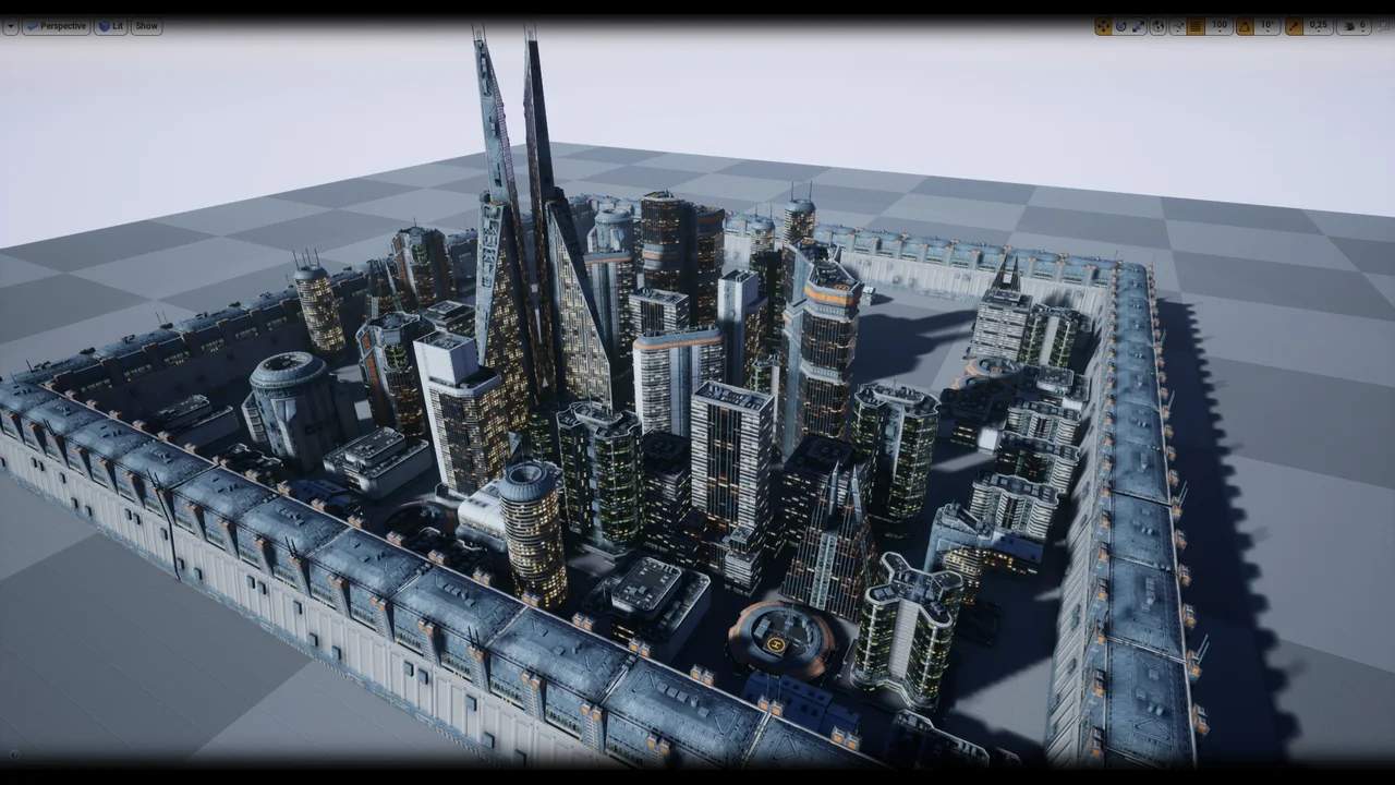Low Poly Modern/Sci-Fi Building Models