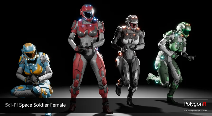 Sci Fi Space Soldier Female