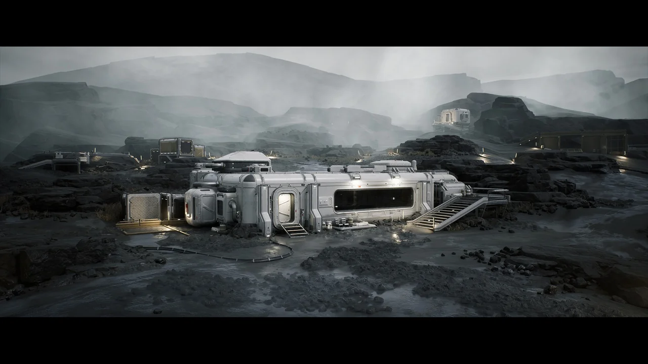 Modular Sci-Fi Indoor/Outdoor environment pack - Rocky Swampy Planet