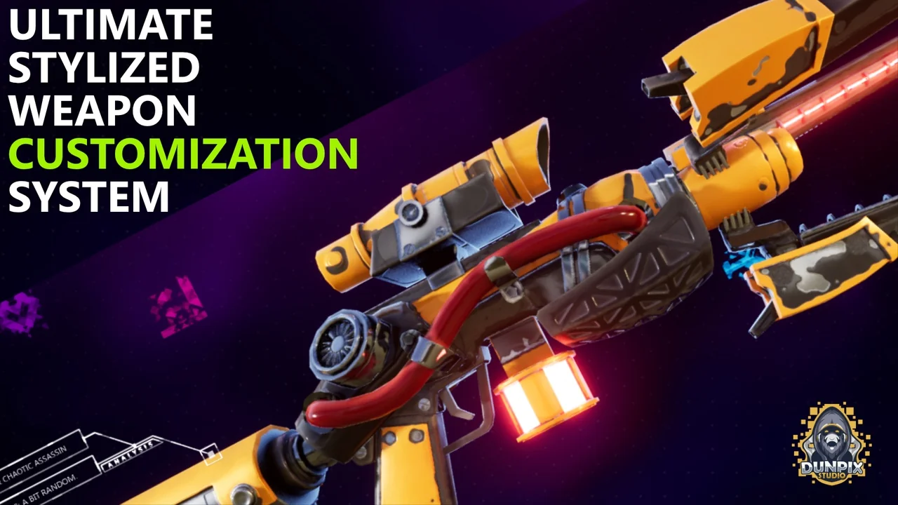 Dunpix Ultimate Weapon Customization System + Stylized Futuristic Set
