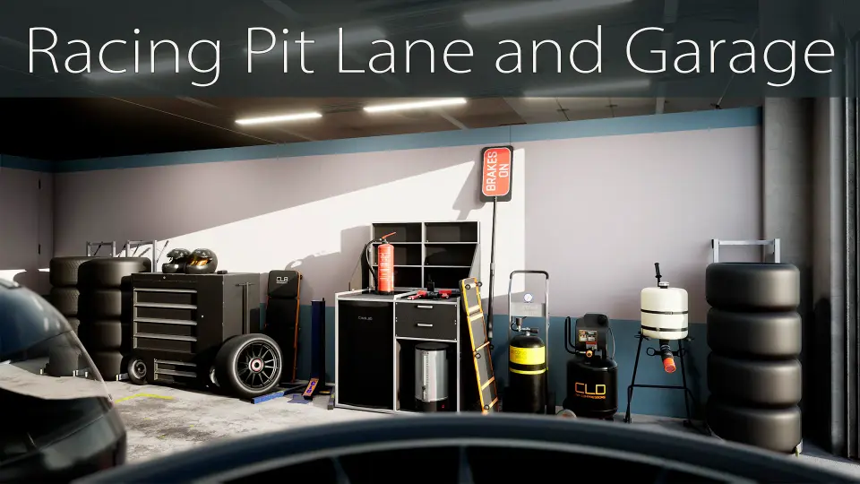 Racing Pit Lane and Garage
