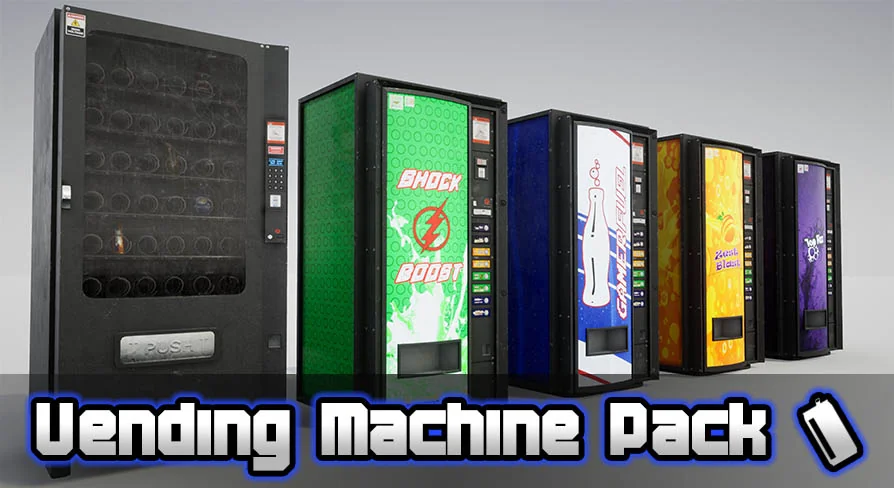 Vending Machine + Food & Drink - Prop Pack