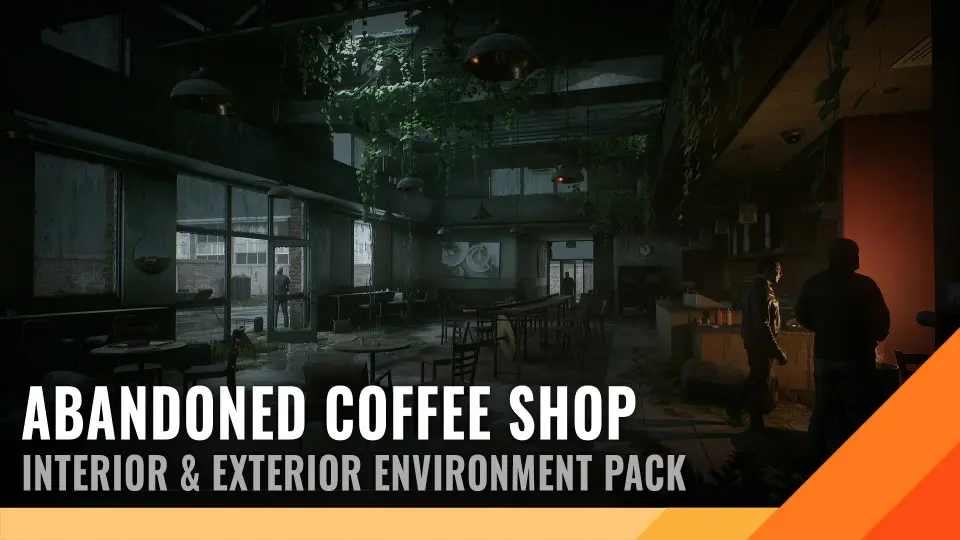 Post Apocalyptic Abandoned Coffee Shop Drive Thru
