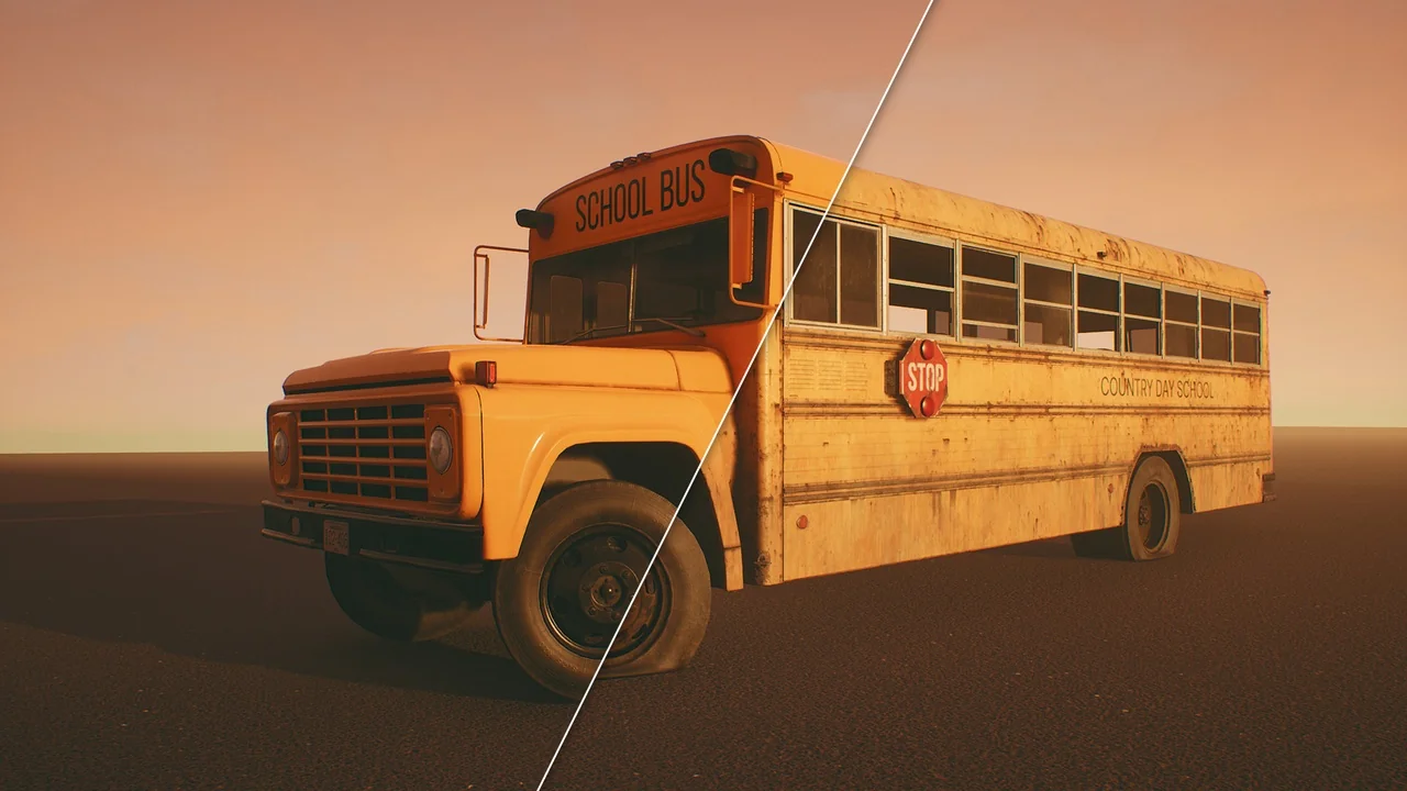 HQ Retro School Bus