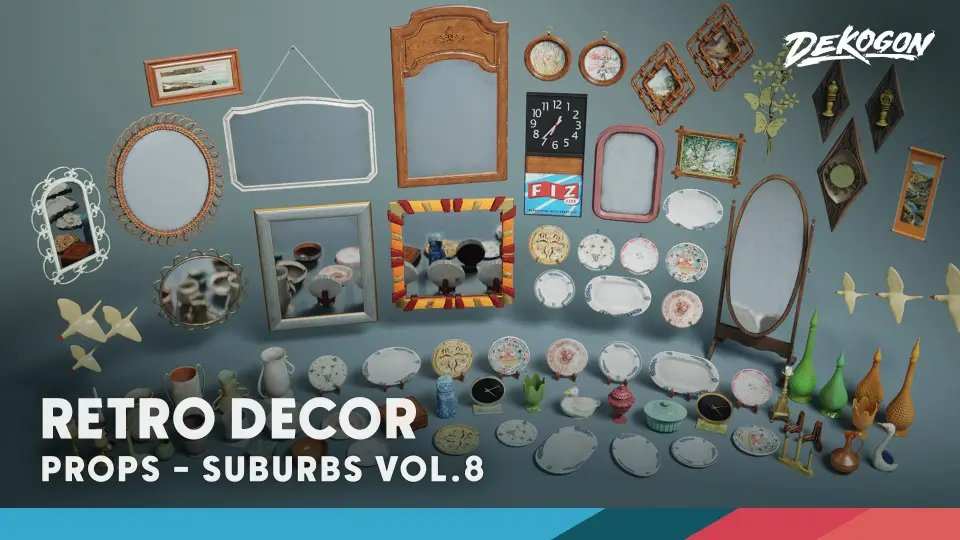 Suburbs VOL.8 - Retro Decor (Nanite and Low Poly)
