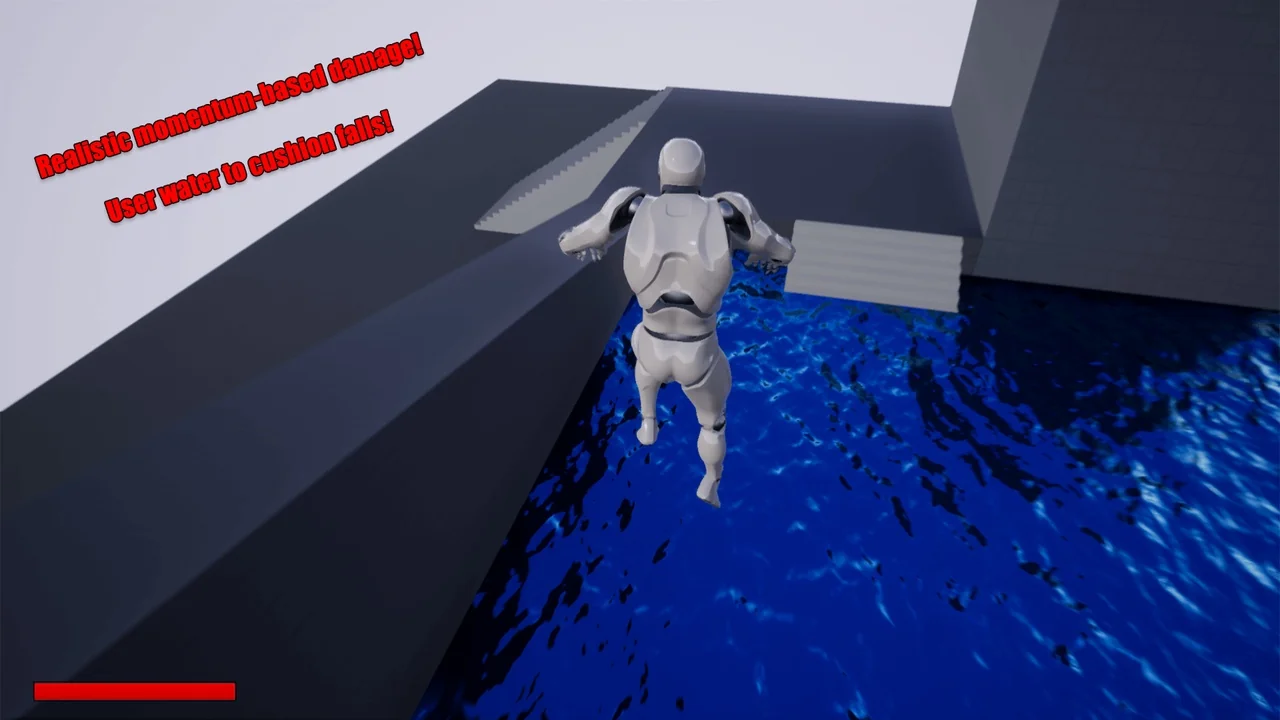 Newtonian Falling and Momentum Damage System