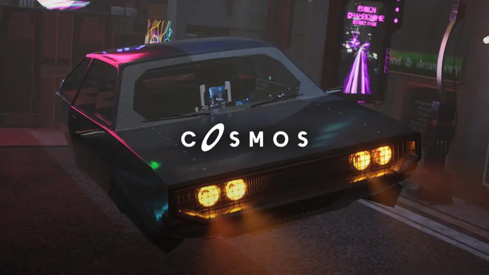 Driveable / Animated Retro Cyberpunk Hover Car 02 (Cyberpunk Cyberpunked Car 3D)
