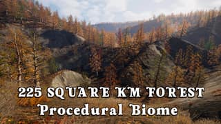 225 Square Km Procedural Forest