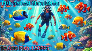 Advanced Flock System – Multithreaded Fish AI and Reactive School Behavior