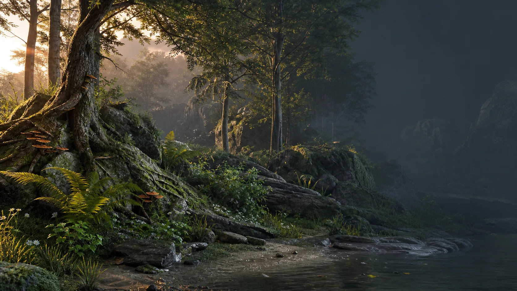 Forest biome preview for vegetation and terrain resource discovery