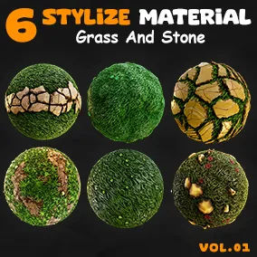 6 Stylize Material Grass And Stone