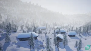 Low Poly Snow Forest