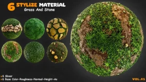6 Stylize Material Grass And Stone