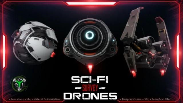 Sci-fi Survey Drones<div class="post-tags single-post-tags"><span class="custom-tag">Engine Version: 4.26+,5.0+</span></div>