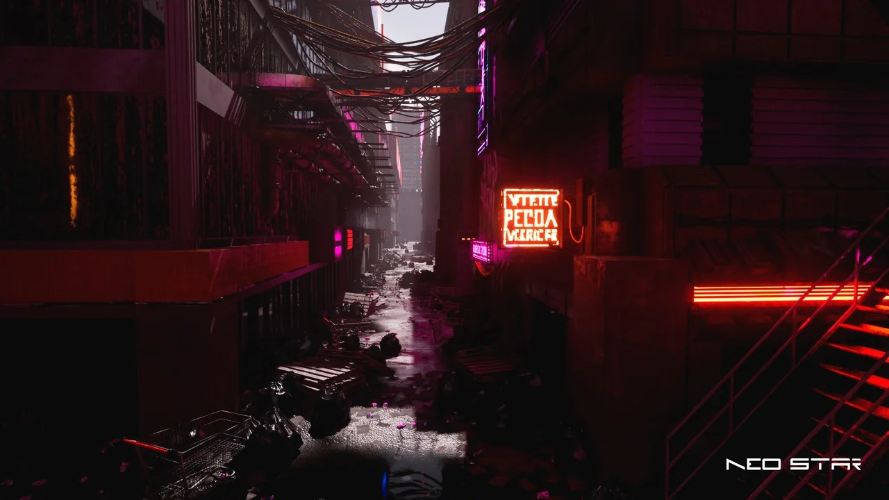 Cyberpunk Buildings Pack asset