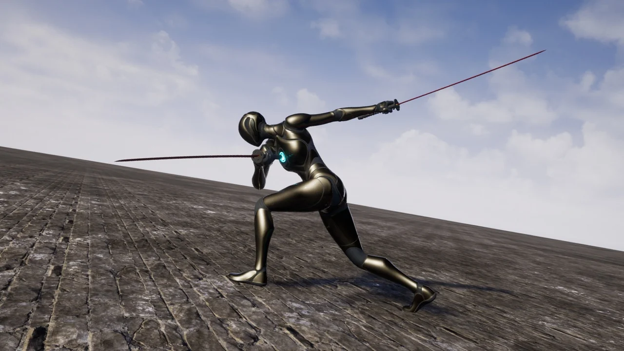 Female TwinKatana asset