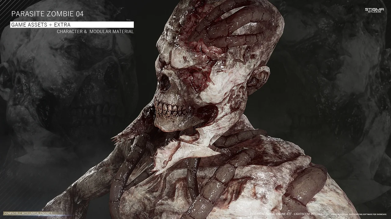 Parasite Zombie 04 – Game Assets + Extra asset