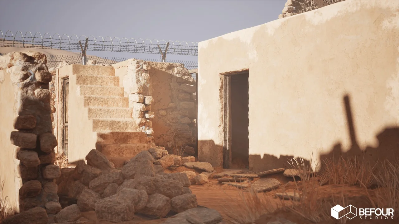 Ancient Desert Ruins Environment w/ Map Generator PCG asset