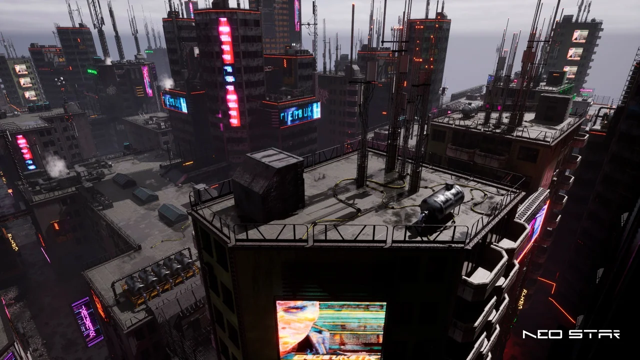 Cyberpunk Buildings Pack asset
