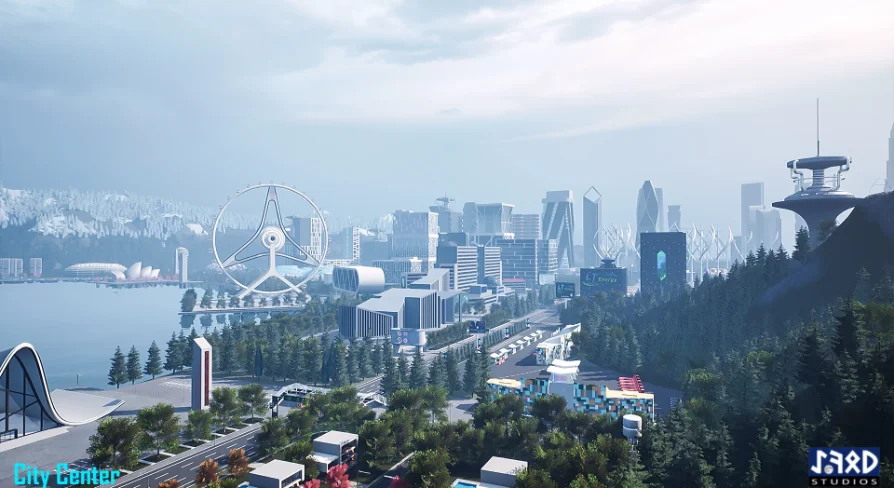 A Futuristic City - LAKE TOWN