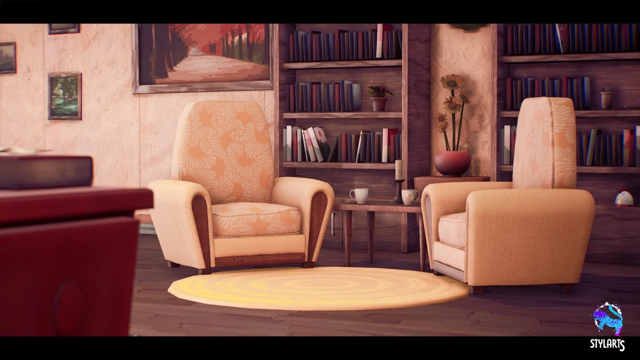 Stylized House Interior ( Stylized Stylised Kitchen Interior Interior Dinner ) asset