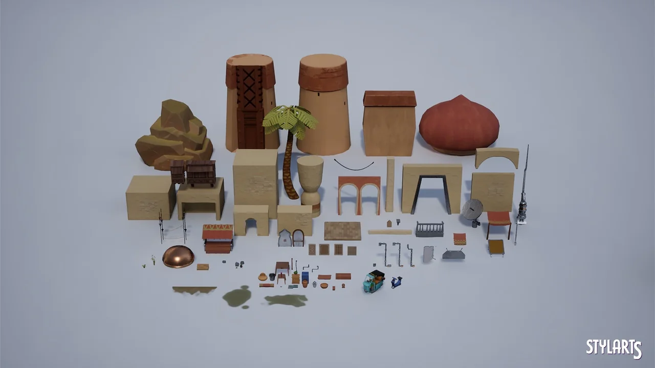 Stylized Indian City ( Stylized Stylized Stylized Indian Indina Cities Urban ) asset