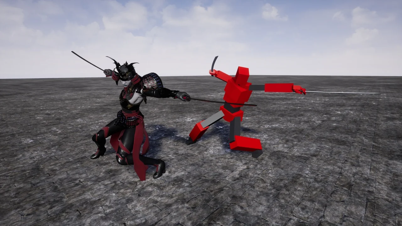 Female TwinKatana asset