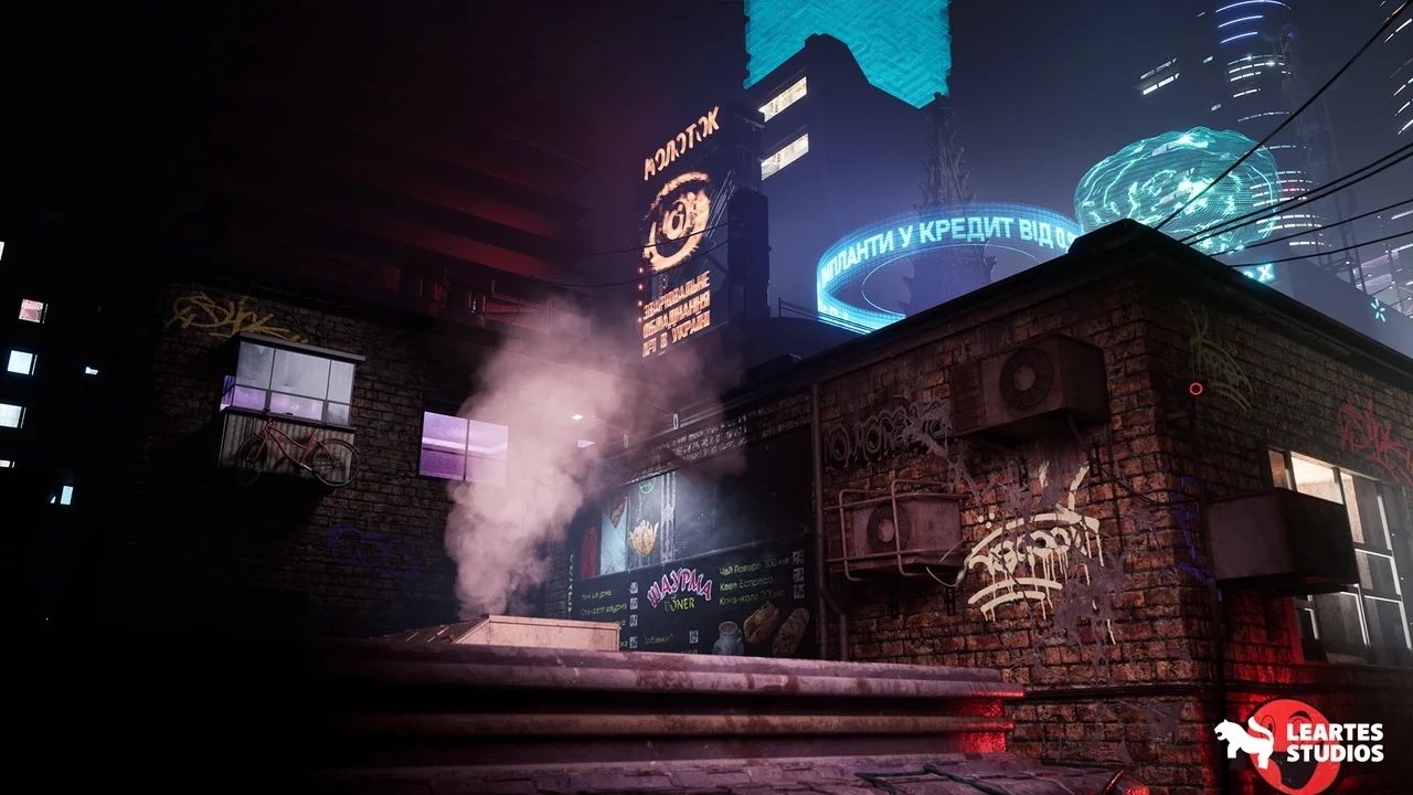 Cyberpunk Kyiv Street Environment ( Cyberpunk Kyiv Street Street Ukraine Slav ) asset