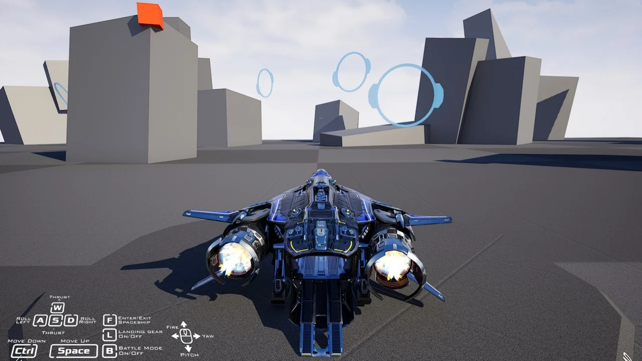 Stellar Phoenix Shuttle – Spaceship With Controller asset