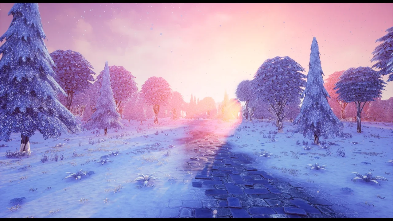 Stylized Snowy Landscape asset