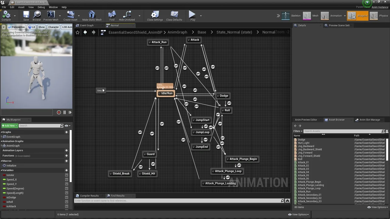 Essential Sword & Shield Animation Pack asset