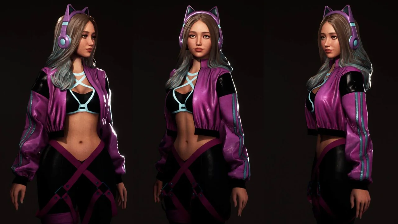 F2 Cyber Girl Davina asset