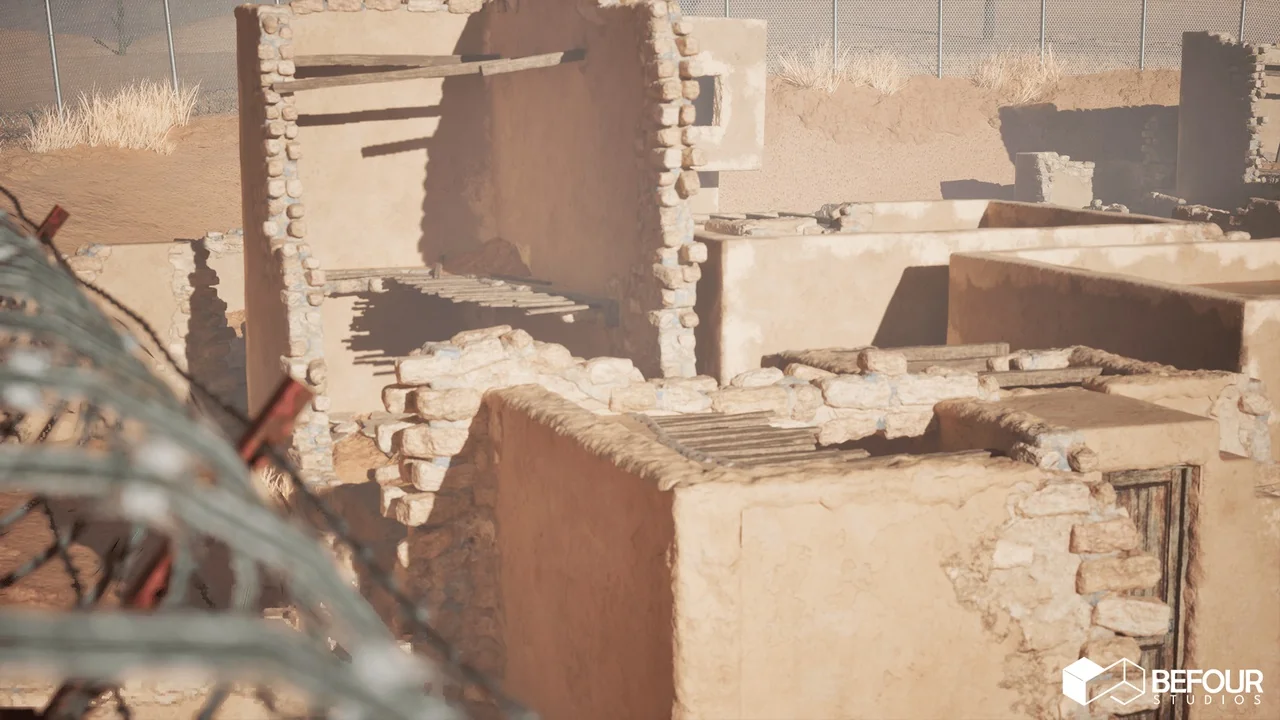 Ancient Desert Ruins Environment w/ Map Generator PCG asset