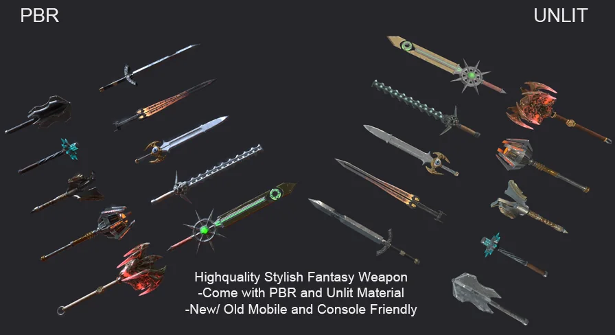 10 Fantasy Stylish Weapon